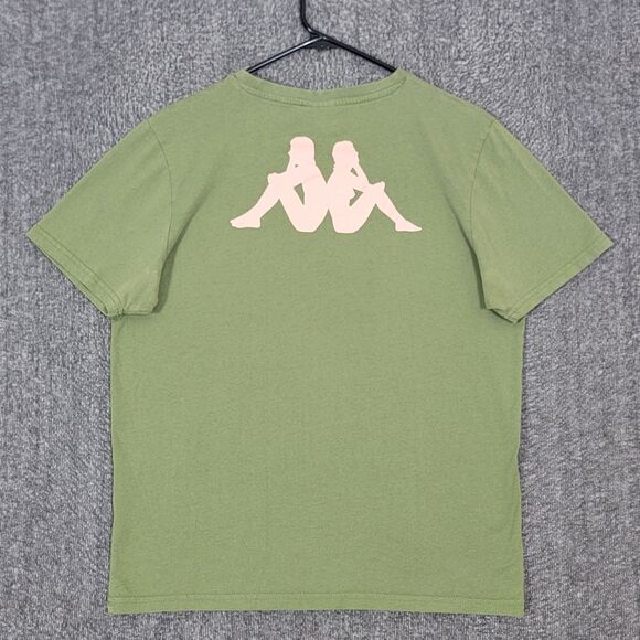 Kappa Athletics T-Shirt Mens Medium Green Graphic Logo Short Sleeve Crewneck Tee - Picture 1 of 13
